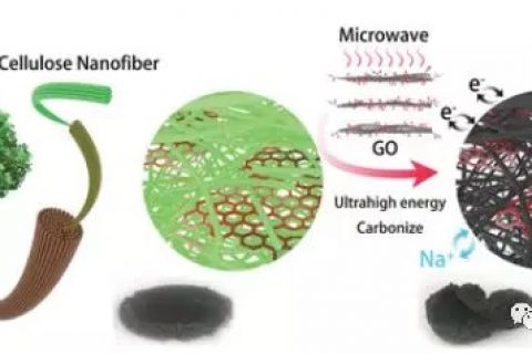 同济大学Jia Huang课题组–通过石墨烯引发剂快速微波碳化天然纤维素纳米纤维制备高性能钠离子电池阳极