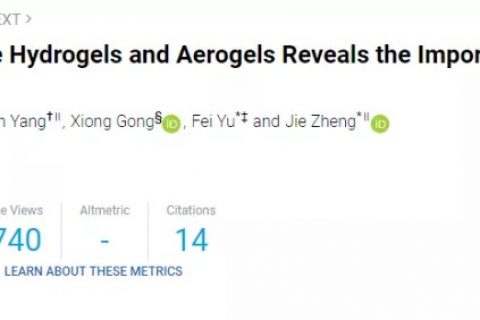 同济大学马杰：受限水“修饰”石墨烯水凝胶用于水体净化吸附剂