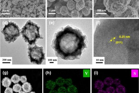 陕西师范大学Xuexia He课题组–中空结构二硫化钒复合还原氧化石墨烯架构可增强钠离子电池性能